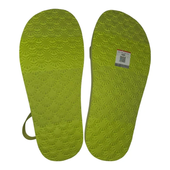 UGG‎ Womens Sandals Size 6  Zuma Sling Slide On Neon Foam - Picture 7 of 7